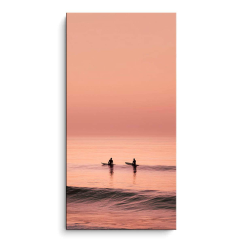 Sonnenuntergang Surf PVC Matt Bild auf Dibond Matt