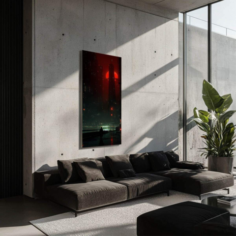 Lune de Sang Tableau sur Dibond Mat