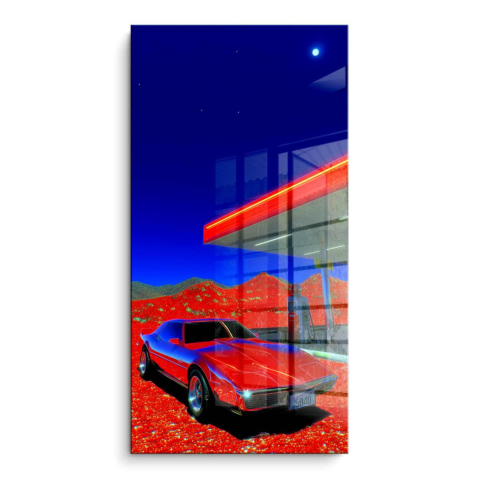 Tankstelle PVC Glanz Kunstwerk
