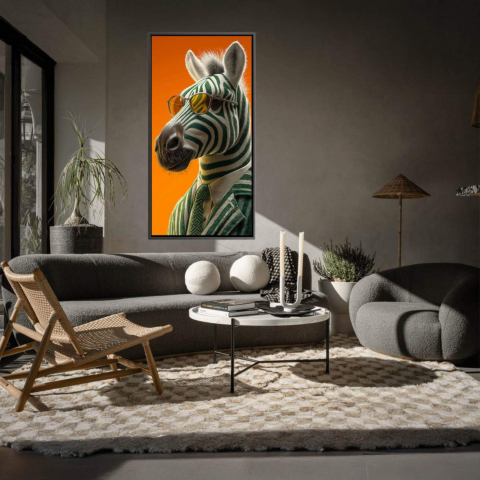 Chłodna Zebra Obraz na Płótnie