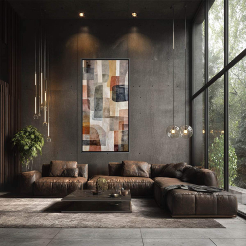 Formes Abstraites Tableau sur Toile