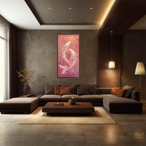 Poisson Koi Tableau sur Toile