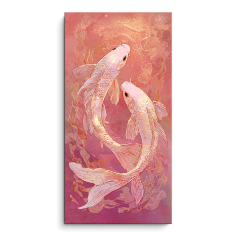Koi Fisch PVC Matt Bild auf Dibond Matt