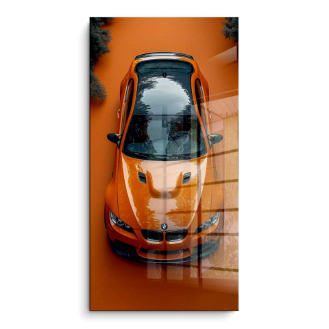 Sonnenuntergang Orange PVC Glanz Bild auf Dibond Matt