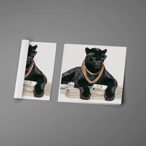 Reicher Panther Poster Kunst
