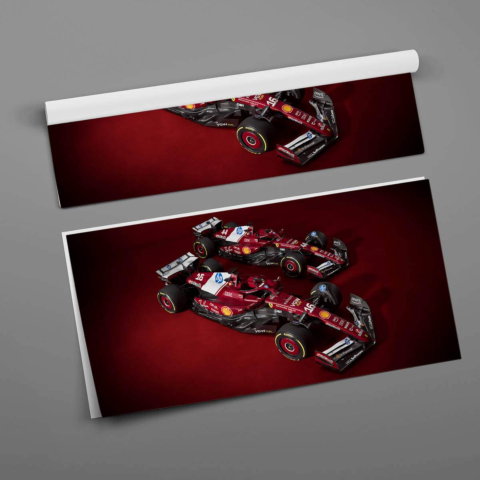Póster de Autos de F1 de Ferrari PVC Brillante