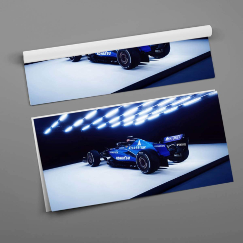 Póster de Coche de Carreras de F1 PVC Brillante