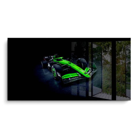 Green Race Car PVC Gloss Art