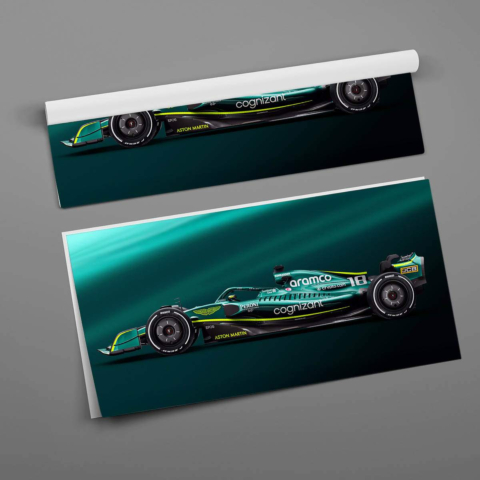 Póster del Coche de F1 de Aston Martin