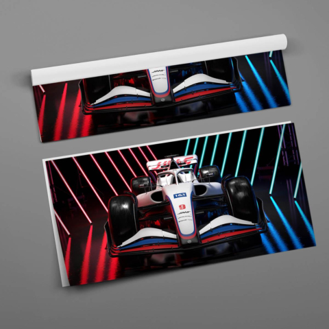 Póster de Coche de Carreras de F1 PVC Brillante