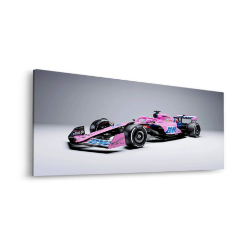 Pink Racing Car Dibond Matt Art
