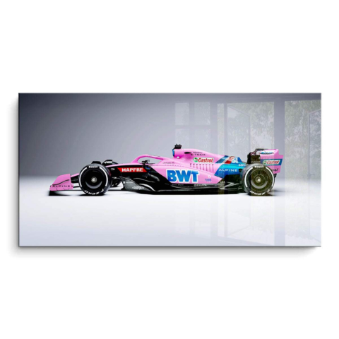 Voiture de course Formule Rose PVC Brillant