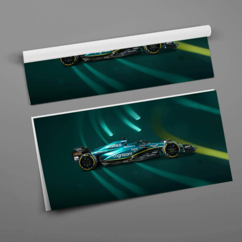 Póster de Coche de Carreras de F1 PVC Brillante