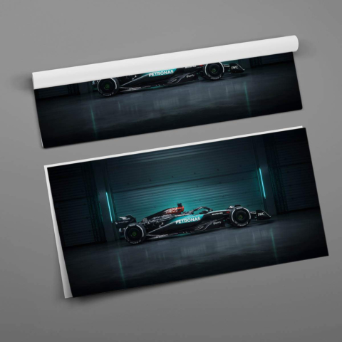 Póster del Coche de F1 de Mercedes