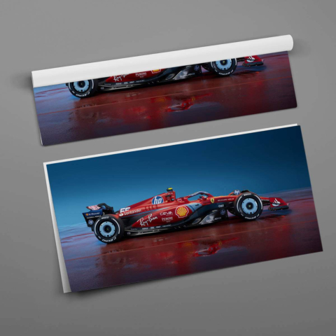 Coche de carreras de Fórmula 1 Póster