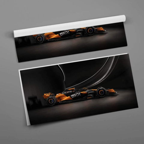 Póster de exhibición de coche de carreras de F1 Dibond