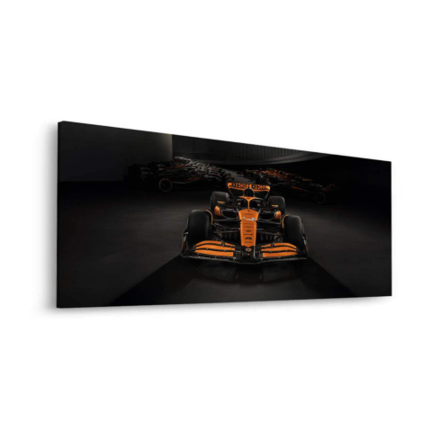 Orange Racing Car Dibond Matt Art