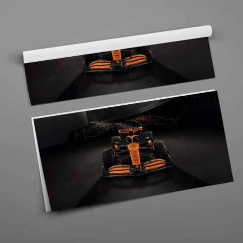 Póster de Coche de Carreras Naranja