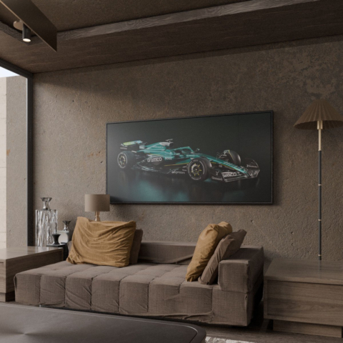 Aston Martin F1 Auto Leinwandbild