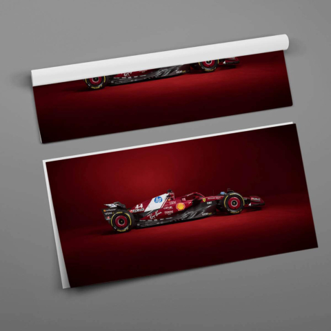 Póster del Coche de Carreras de F1 Ferrari Dibond