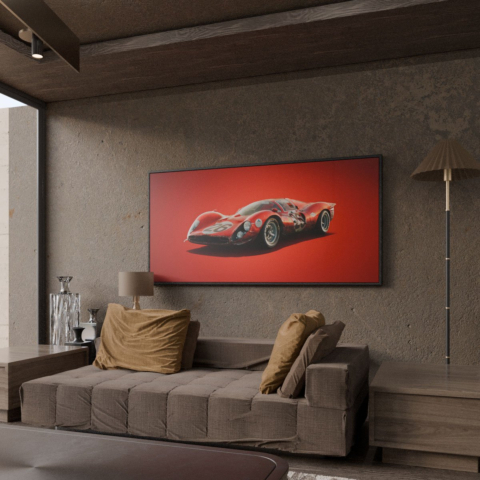 Vintage Rennwagen Leinwandbild