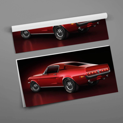 Póster del Muscle Car Rojo