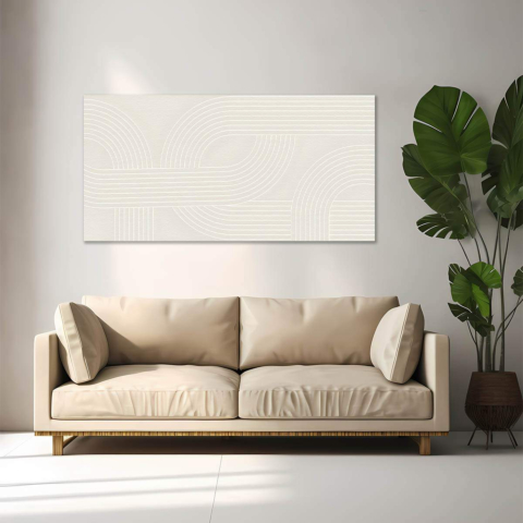 White Curves Canvas Art