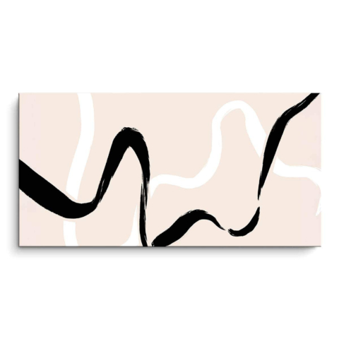 Wellenlinien PVC Matt Leinwandbild
