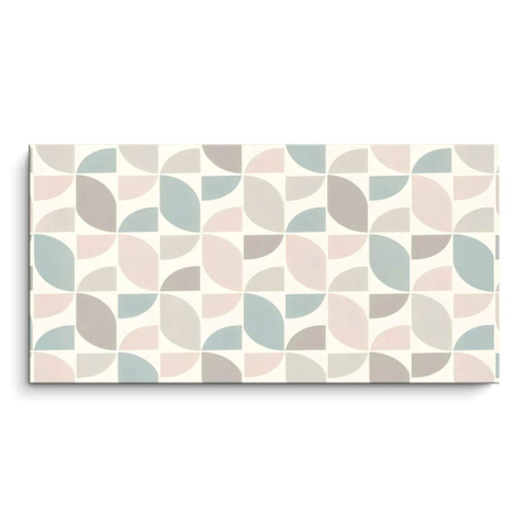Pastell Geometrisches Muster PVC Matt Leinwandbild