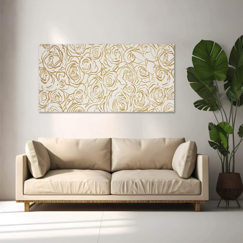Rose Pattern Canvas Art