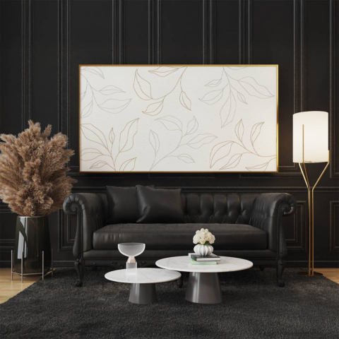 Leaf Outline Canvas Art