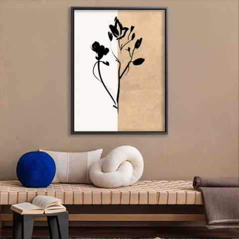 Botanische Linien Leinwandbild