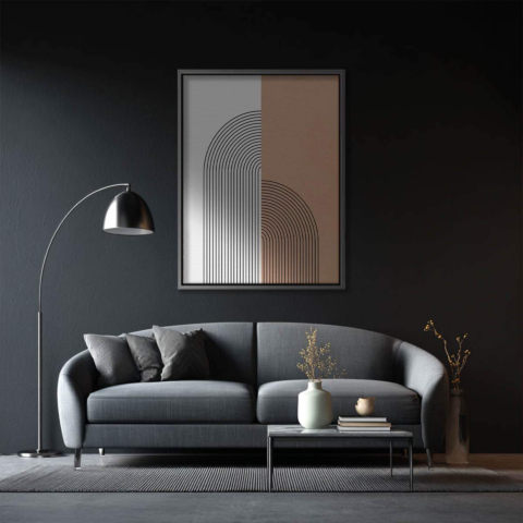 Schwungvolle Linien Leinwandbild