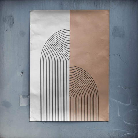 Schwungvolle Linien Poster
