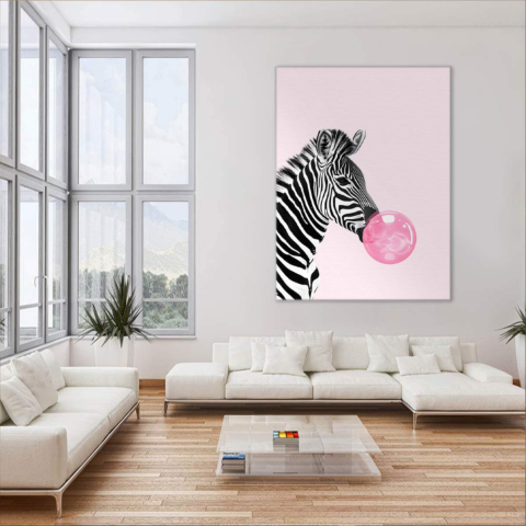 Pinke Blase Leinwandbild