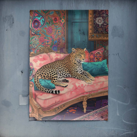 Leopard-Lounge Poster