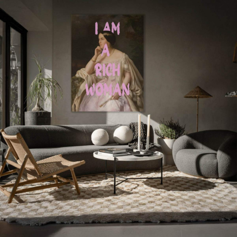 I Am a Rich Woman Canvas Art