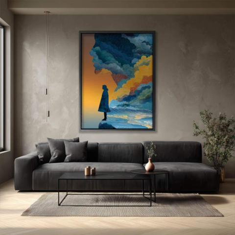 Réflexion Silencieuse Tableau sur Toile
