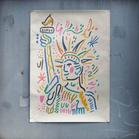 Statue of Liberty Poster Art
