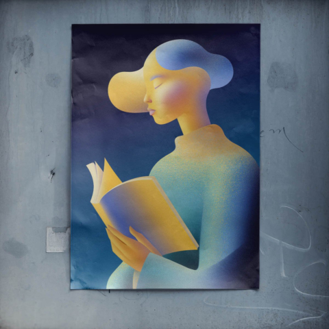 Lesendes Poster Poster