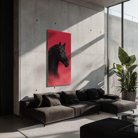 Black Horse Dibond Matt Art