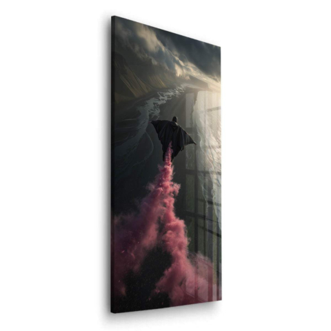 Pink SkyDiver Acrylic Glass Art