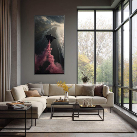 Pink SkyDiver Canvas Art