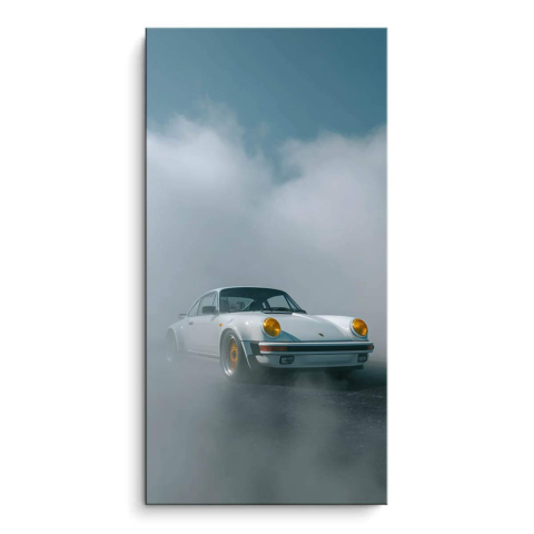 Biały Wyścig Porsche PCV Matowy