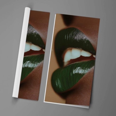 Grüne Lippen Poster