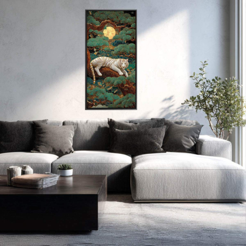 Weißer Tiger Leinwandbild