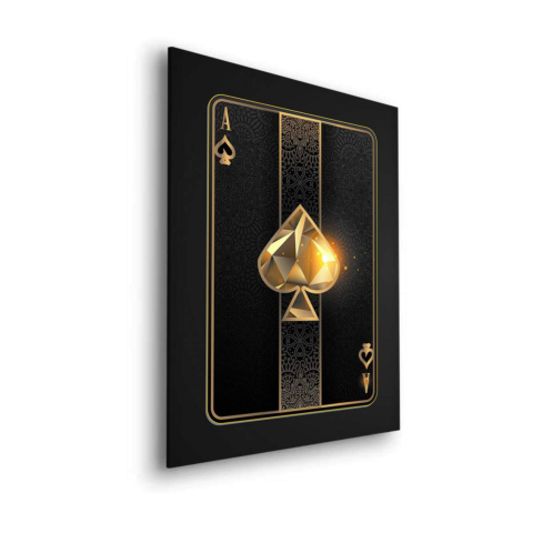 As de Piques Tableau sur Dibond Mat