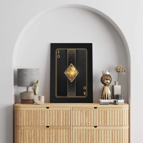 Ass der Diamanten Leinwandbild