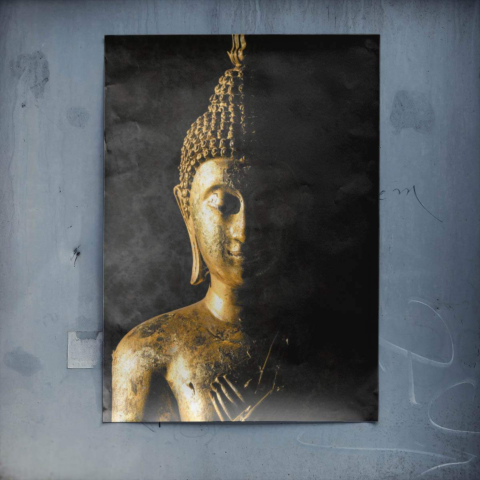 Gold BUDDHA Poster Art Goldene Buddha Poster