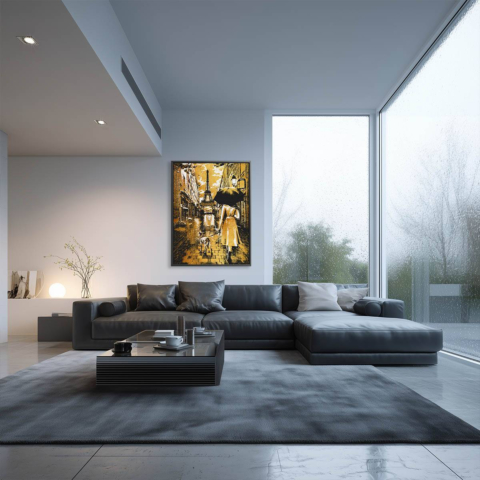 Woman with Dog Canvas Art